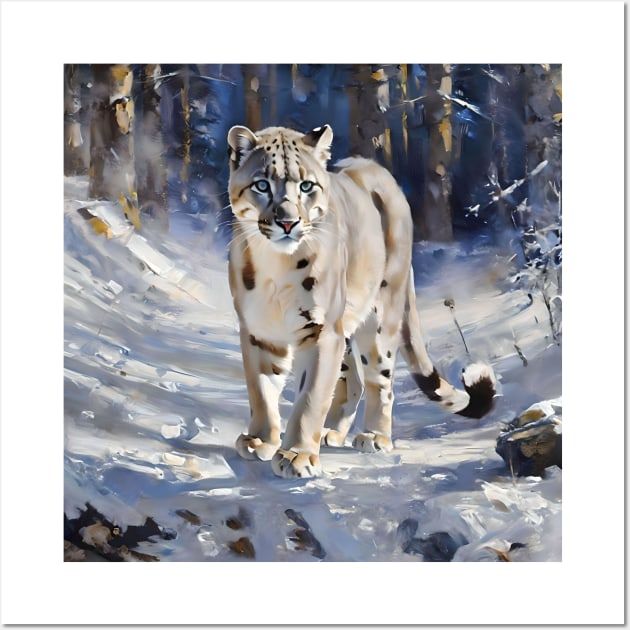 Snow Leopard Study Wall Art by Oldetimemercan